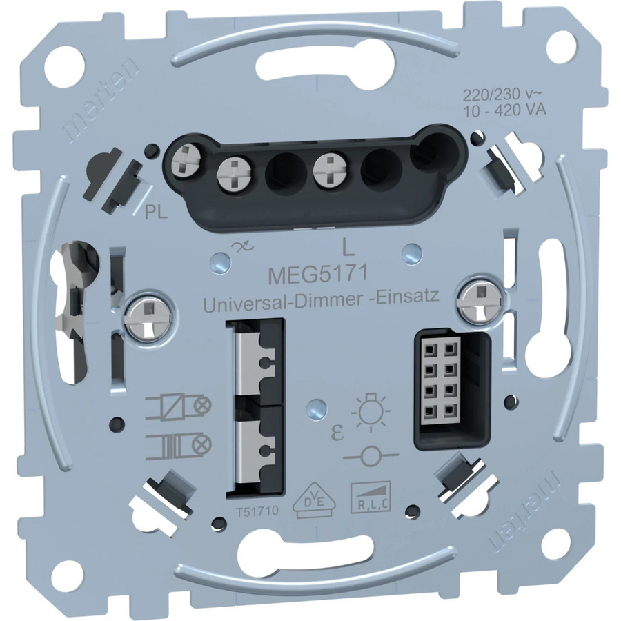 Merten Universal-Dimmer-Einsatz MEG5171-0000 für ohmsche, induktive und kapazitive Lasten - Bild 1