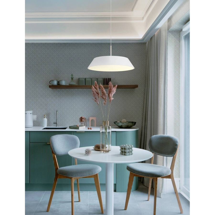 GLOBO LED-Hängeleuchte in Weiß, modernes rundes Design aus Metall und Kunststoff, Höhe: 180 cm, Durchmesser: 40 cm - Bild 2