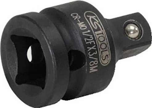 KS Tools Kraft-Reduzieradapter 1/2 Zoll F x 3/8 Zoll M aus Chrom-Molybdänstahl in Schwarz - Bild 1