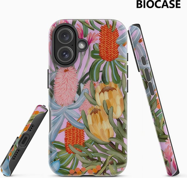 Potdemiel Handyhülle FLORAL SORBET für iPhone 17 16 15 14 13 Pro Max Plus mit Magnetfunktion, robustes Doppel-Schicht-Design, Multicolor - Bild 1