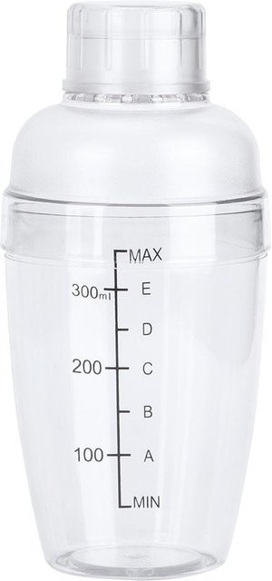CosyHome Cocktailshaker aus Kunststoff mit Skala in Weiß, 350 ml - Bild 1