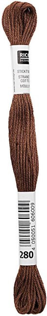 Rico Design Sticktwist aus Baumwolle, 8m, Braun - Bild 1