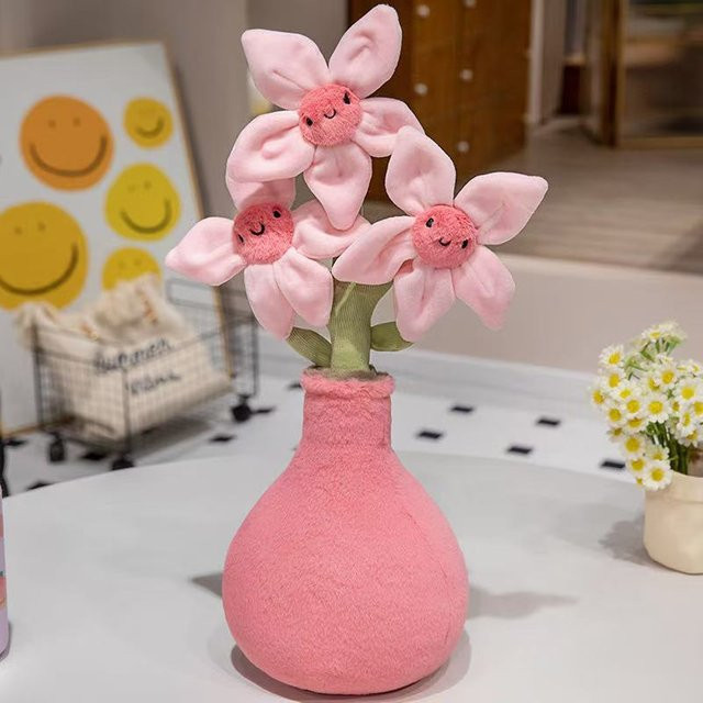 Yiran Health & Beauty Pfirsichblüten-Vase Puppe, Plüschtier, 40cm, ab 14 Jahren - Bild 1