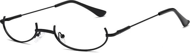 Binchi Outdoor Equipment Soft Girl Halbrandbrille, Metall, oval, black, Herren - Bild 1