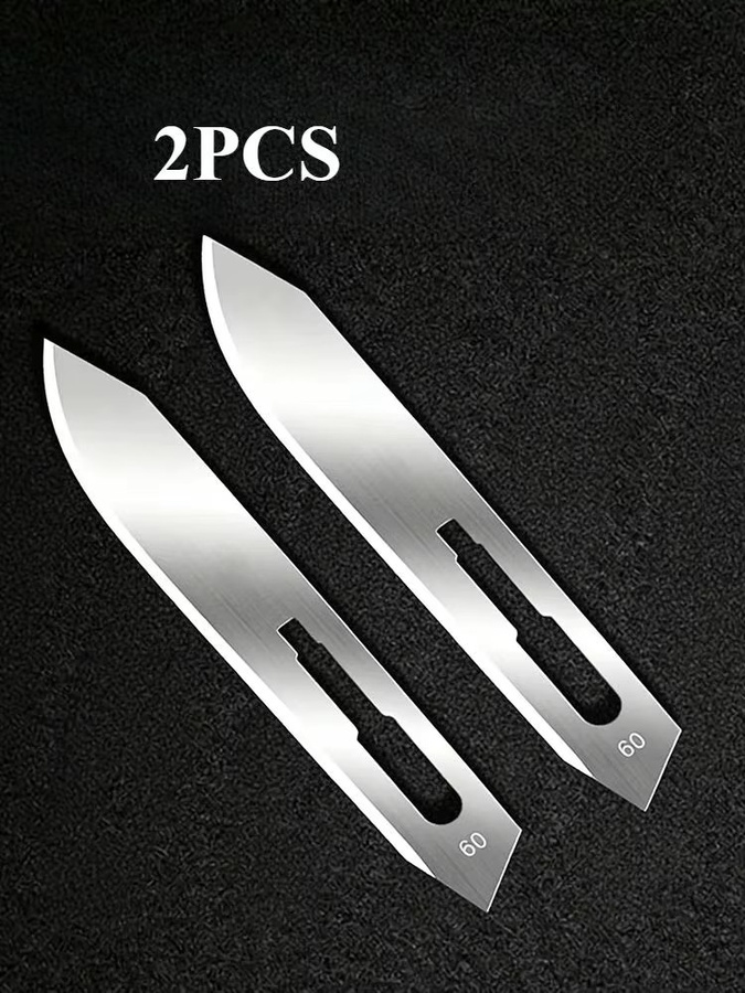 2-teiliges Set Skalpell Nr. 11 mit Klingen aus Kohlenstoffstahl in Silber für präzise Schnitte und DIY-Arbeiten - Bild 4