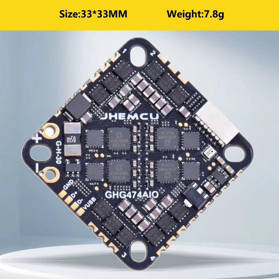 JHEMCU GHG474AIO G474 Bürstenlose Flugsteuerung FC 2-6S AIO für FPV Drone und Toothpick Traversal Maschinen in Schwarz - Bild 2