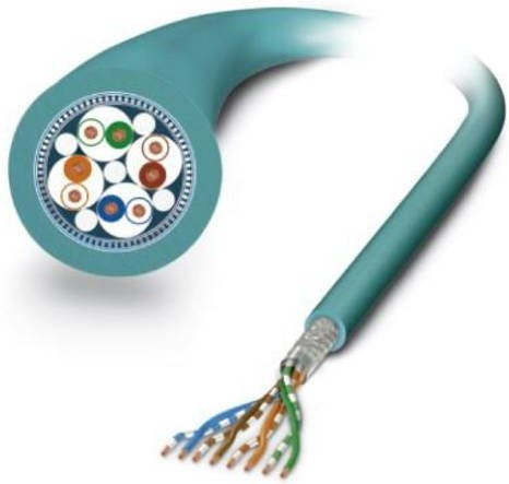 Phoenix Contact Netzwerkkabel Cat5e Ethernet/LAN PUR halogenfrei Wasserblau 4 x 2 x 0,14mm² - Bild 1