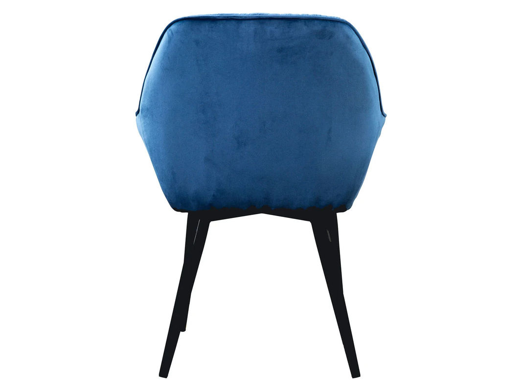 PHOENIX Chessy Esszimmerstuhl aus Samt in Blau mit Metallgestell, B/T/H: 62 x 62 x 82 cm - Bild 3