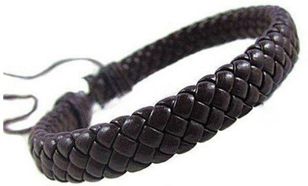 BVC Lederarmband, geflochtenes Seil, braun, Unisex - Bild 1