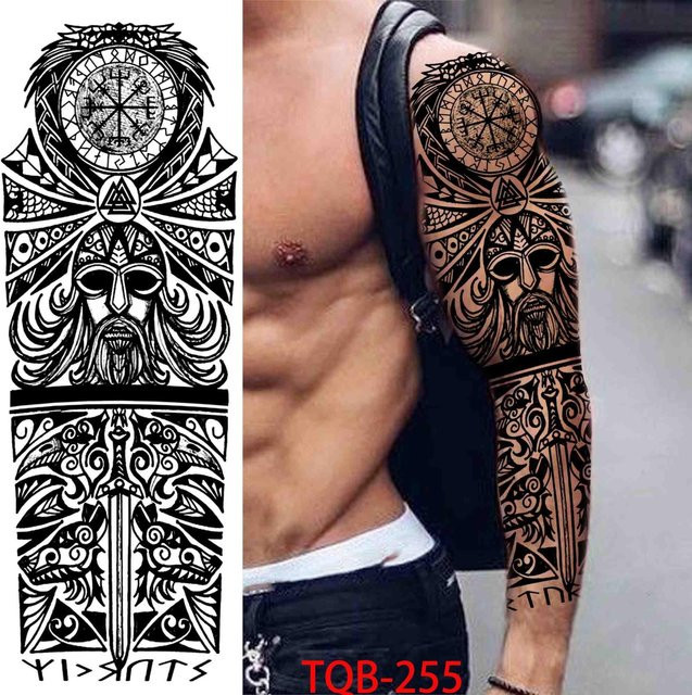 Temporäre Tattoo-Ärmel Flower Love, Unisex - Bild 1