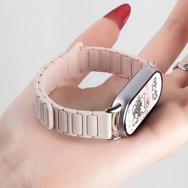 Xiaomi Uhrenarmband Silikon, Zweifarbig, Weiß - Bild 1