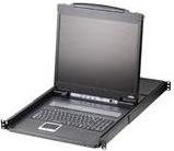ATEN CL1308N LCD KVM-Konsole mit 8 Anschlüssen für PS/2 und USB, 19 Zoll Rack-Einbau, Schwarz - Bild 1