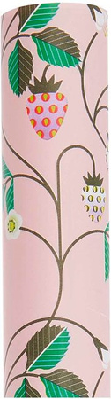 Rico Design Paper Poetry Geschenkpapier Erdbeeren Rosa 200 x 70 cm