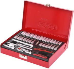 KS Tools 1/4 Zoll Steckschlüssel-Satz, 33-teilig, Chrome Vanadium, Rot - Bild 1
