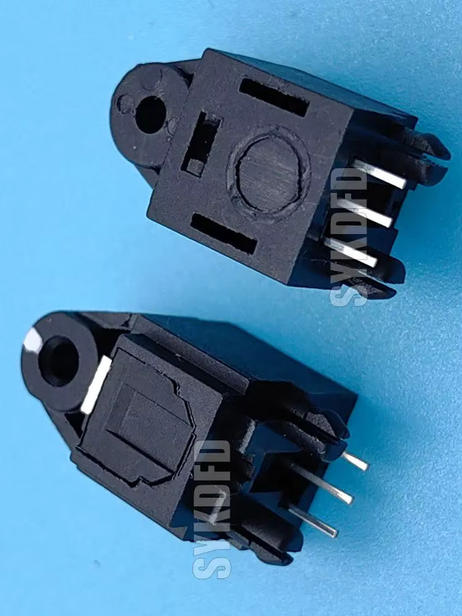 SYKDFD Audio Optic Fiber Terminal 3-Pin Halter Stecker DLR2180 Schwarz - Bild 2
