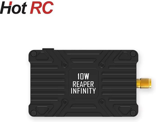 Foxeer Reaper Infinity VTX umschaltbarer Sender 4.9G-6G 80CH 10W in Schwarz mit eingebautem Mikrofon und Wärmeableitungsstruktur für RC-Drohnen - Bild 1