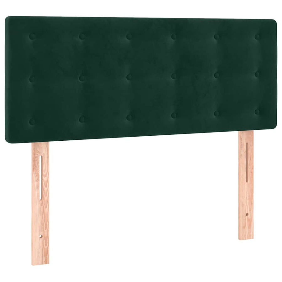 vidaXL Boxspringbett mit Matratze aus Samt in Grün, B/T/H: 80 x 200 x 88 cm - Bild 4