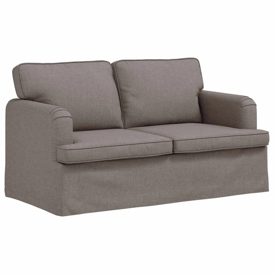 vidaXL Sofa in Taupe mit Stoffbezug und Metallrahmen B/T/H: 144 x 80 x 85 cm - Bild 2