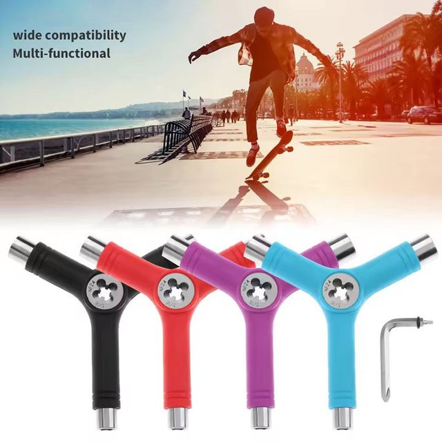 Ninth World Skateboard All-in-One Werkzeug Set mit Inbusschlüssel und Kreuzschlitzschraubendreher in Blau und Multicolour - Bild 1