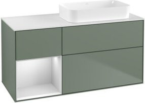 V&B Waschtischunterschrank Finion mit Wandbeleuchtung, Farbe Weiß lackiert, B/T/H: 120 x 60 cm - Bild 1