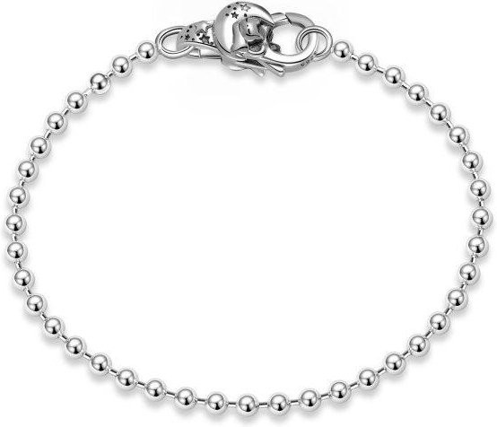 Armband 925 Silber, Mond Katze, Schlangenkette, Damen, 20,5 cm - Bild 1