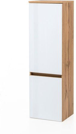 HELD MÖBEL Midischrank Helsinki in Weiss mit Glastüren, B/H/T: 40 x 130 x 35 cm - Bild 1