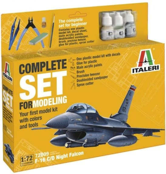 Italeri Model-Set F-16 C/D Night Falcon, Fahrzeuge, 1:72, Kunststoff - Bild 1