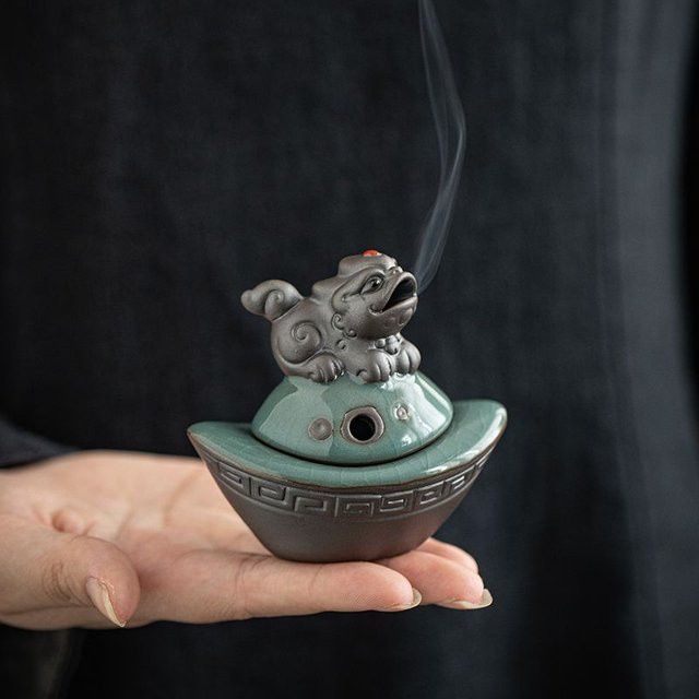 PDQ Pixiu Mini-Räuchergefäß für Feng Shui, Meditation und Zen-Altäre - Bild 1