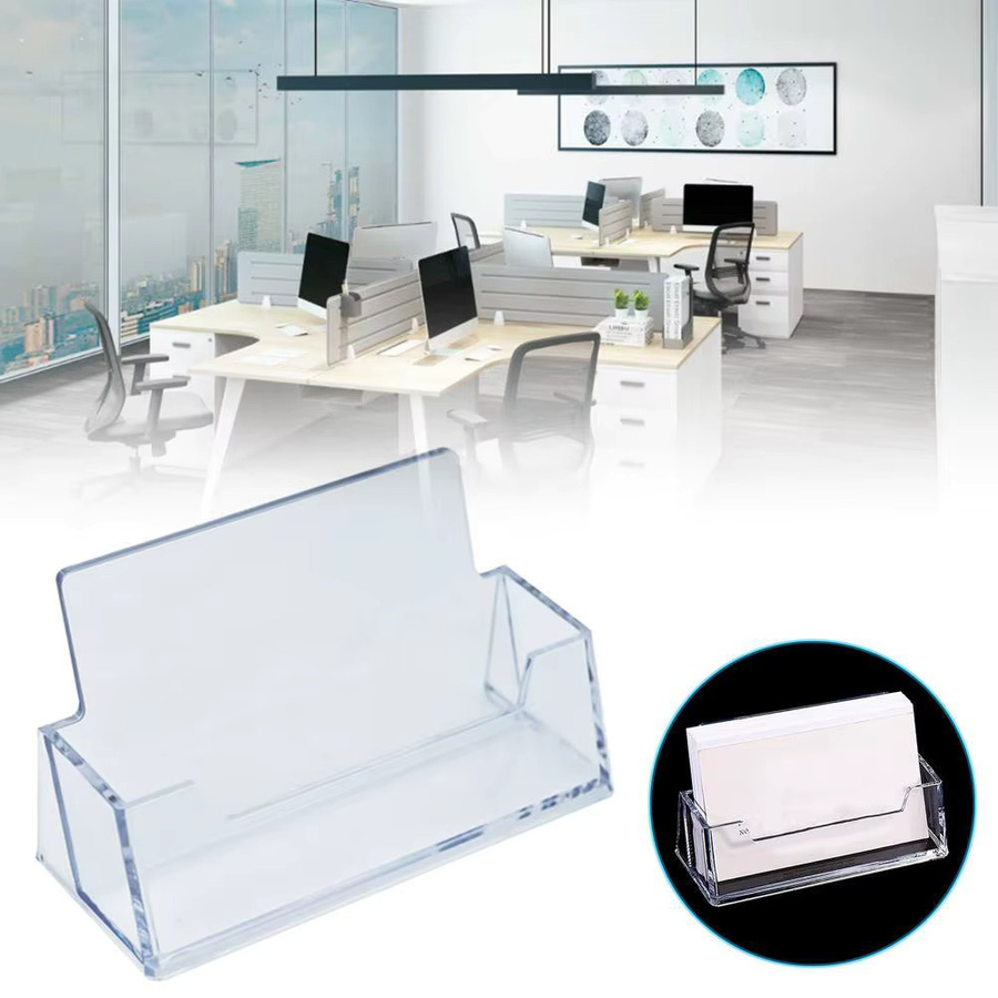 Transparenter Visitenkartenhalter aus Kunststoff als Organizer und Displayständer für deinen Schreibtisch - Bild 2