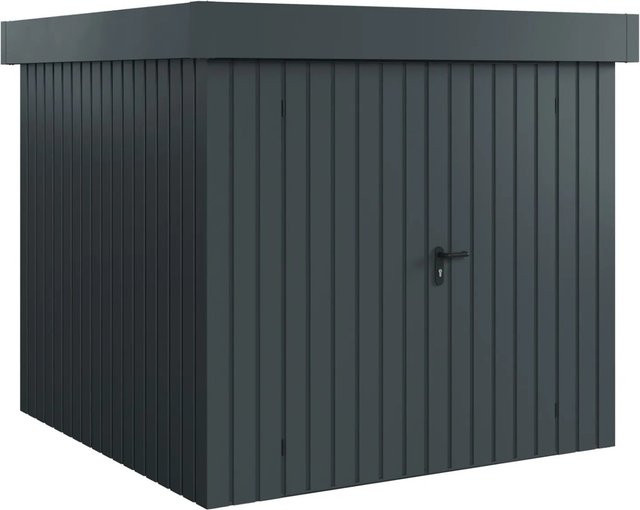 Hörmann EcoStar Gerätehaus Euroline Flachdach 2-flg Anthrazitgrau B: 237 cm, H: 229 cm - Bild 1