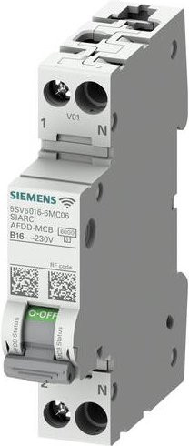 Siemens Brandschutzschalter 5SV6016-6MC10 2polig 10A grau - Bild 1