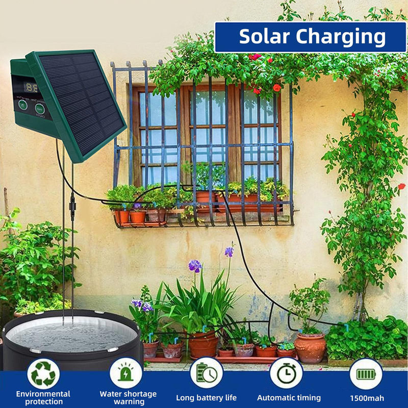 Neoglint Solar-Tropfbewässerungssystem mit Digitalanzeige für den Garten in Grün - Bild 4