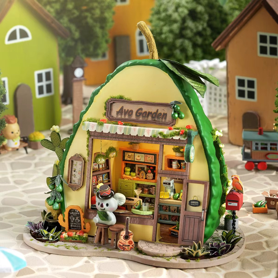ELEVEN-CUTE Koala Milchshake-Shop, DIY Holz-Miniatur-Welt, Modellbausatz - Bild 3