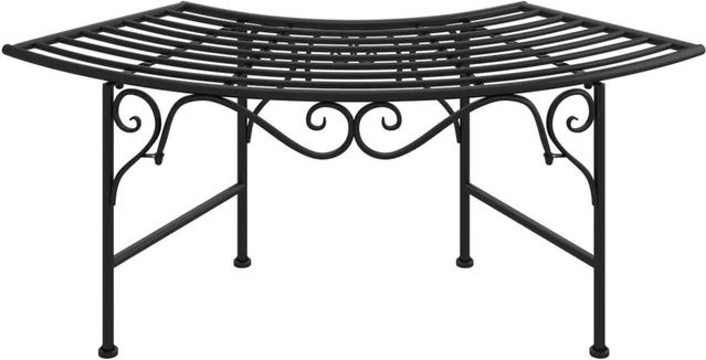 furnicato Baumbank aus Stahl in Schwarz, B/T/H: 113 x 50,5 x 40,5 cm - Bild 1