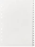PLASTOREG Zahlenregister DIN A4 in Weiß aus Kunststoff und Papier - Bild 1