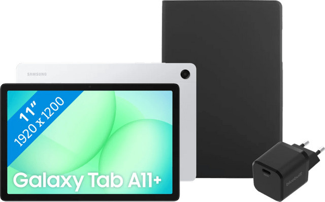 Samsung Galaxy Tab A11 11 Zoll Tablet 128GB Wi-Fi Silber mit Basis Zubehörset - Bild 1