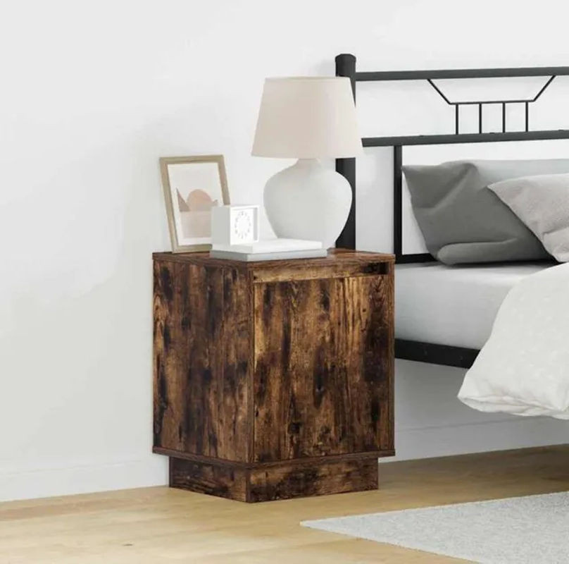 vidaxl Set 2 Nachttische aus Eiche in Braun, Modernes Design, B/T/H: 39 x 34,5 x 50 cm - Bild 1