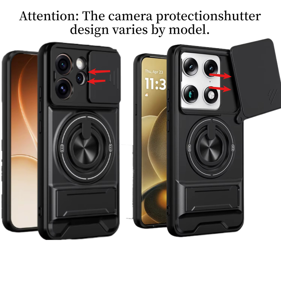 Robuste Schutzhülle mit Schiebeobjektivabdeckung für Motorola Moto G77 G67 G17 Power G86 G56 G85 Edge 70 Ultra Fusion+ 60 50 Neo in Schwarz und Silber - Bild 6