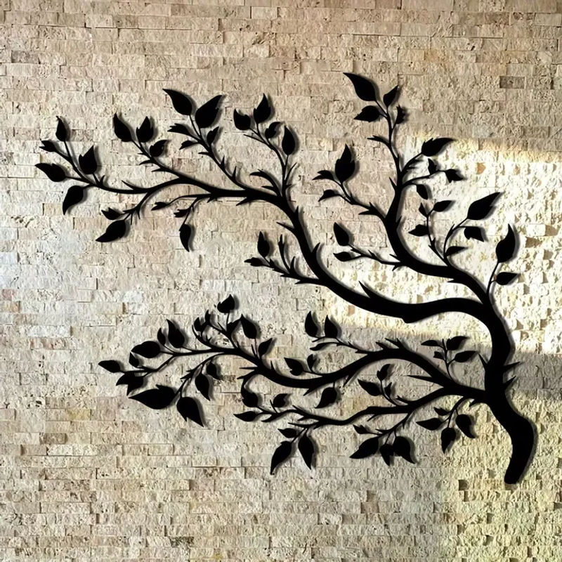 CIFBUY Metall-Baum-Wandkunst Hängeskulptur in Schwarz, B: 40 cm, H: 32,99 cm - Bild 3