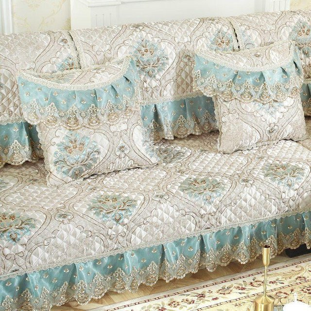 Rutschfester Sofabezug Set von Your Warm Home in Grau, minimalistisches Design aus Baumwolle und Leinen, B/H: 90 x 70 cm - Bild 1