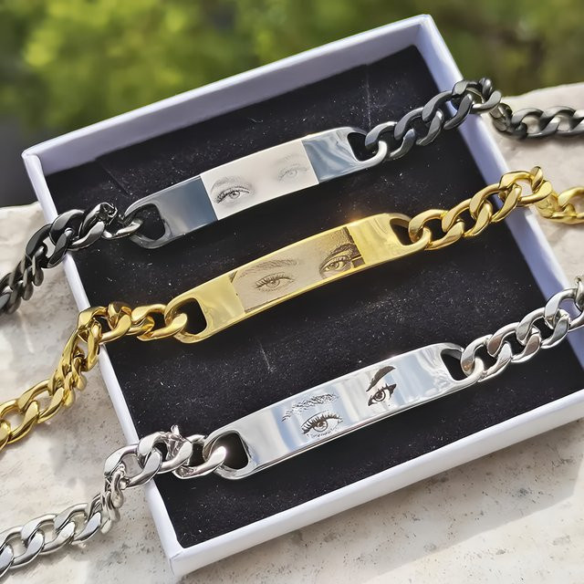 Armband Edelstahl, Augen-Design, Unisex - Bild 1