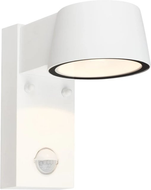 Telefunken LED-Outdoor-Wandleuchte aus Aluminium mit Bewegungsmelder und Dämmerungssensor, Weiß, B/T/H: 16,5 x 9,5 x 15,5 cm - Bild 1