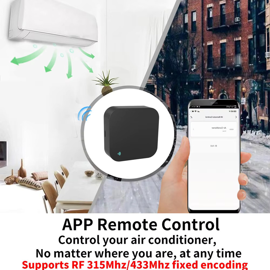 Tuya Smart RF IR Fernbedienung WiFi Version in Schwarz für dein Smart Home mit Unterstützung für SmartLife, Yandex und Alexa zur Steuerung von Klimaanlagen und Fernsehern - Bild 2