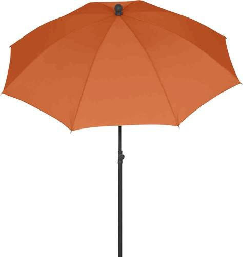 Siena Garden City L32206 Mittelstockschirm aus Stahl und Polyester mit UPF 50+ in Anthrazit, Terrakotta oder Orange, Durchmesser: 180 cm - Bild 1