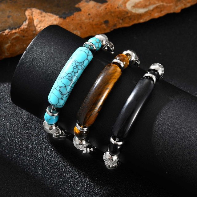 prjewel Armband, Edelstahl, Türkis, Herren - Bild 1