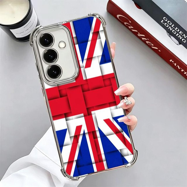 Weiche Handyhülle mit Union Jack England UK Flagge für Samsung Galaxy A-Serie in Multicolour - Bild 1