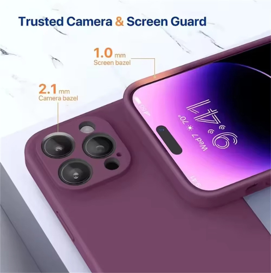 Silikon Schutzhülle für iPhone 11 bis iPhone 16 Pro Max in Rot - Bild 5