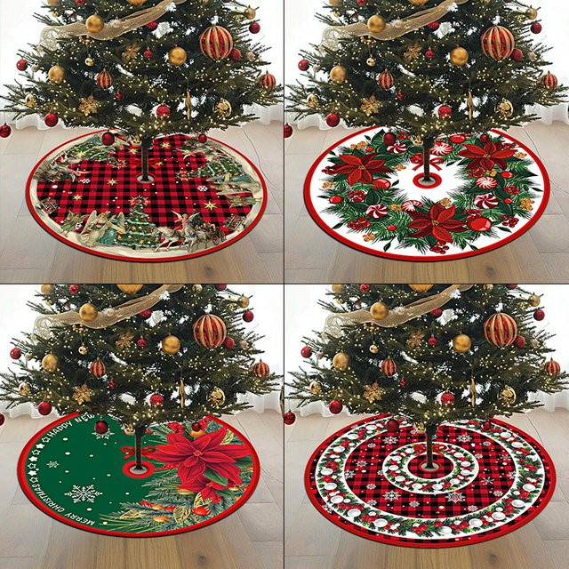 VIKAMA Weihnachtsbaumkleid mit floralem Print in Multicolour zur Weihnachtsdekoration - Bild 1