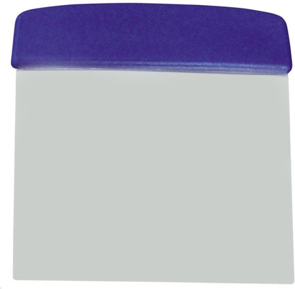 Schneider Teigschaber aus Edelstahl mit steifer Klinge, Blau/Edelstahl, B: 17 cm, L: 16 cm - Bild 1