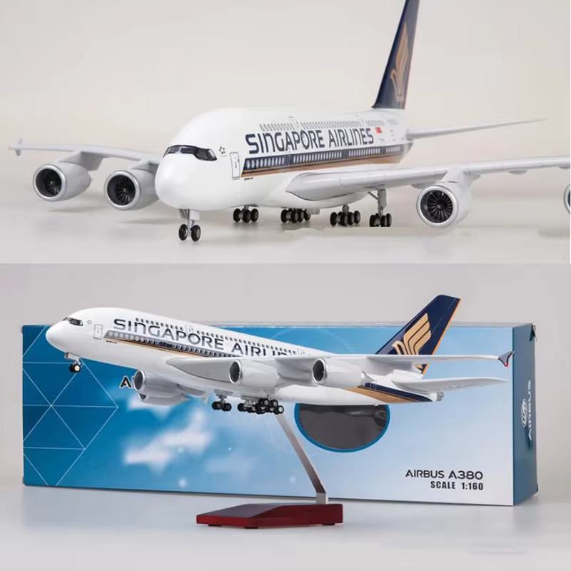 ZOCO Singapur Airways A380 Spielzeugflugzeug, Maßstab 1:160, Weiß - Bild 2